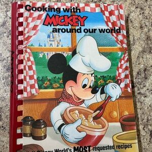 Cooking with Mickey Around the World Disney First Printing 1986 Cookbook